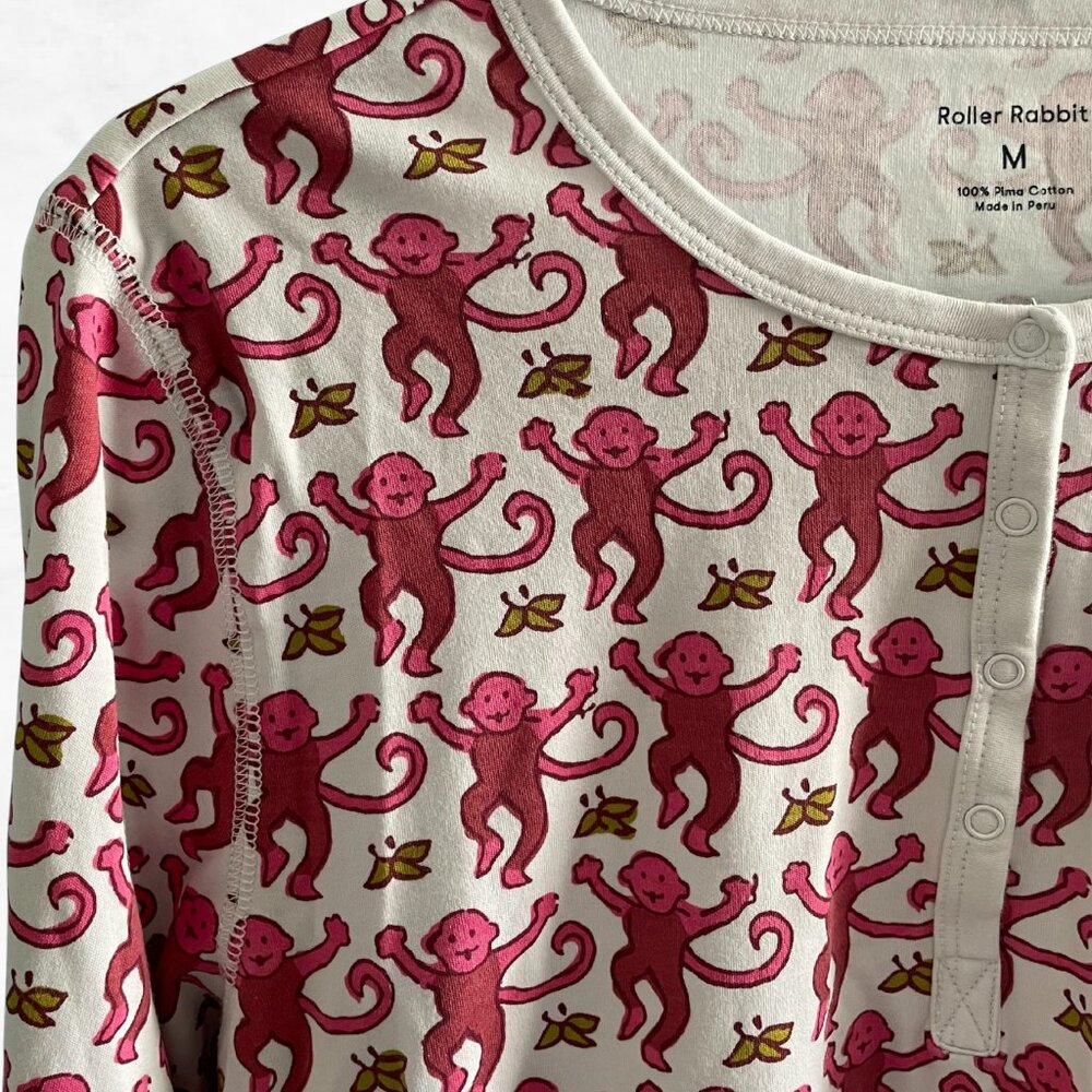 Roller Rabbit Monkey Pajama Top - Picture 4 of 7